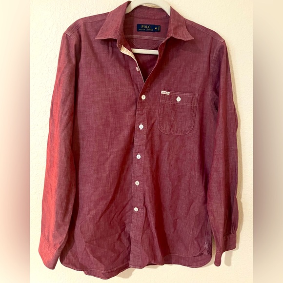 POLO by Ralph Lauren, maroon, size M 100% Cotton - Picture 3 of 5